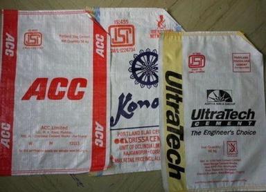 Tear Resistance And Waterproof White Printed Cement Packaging Bag Length: 5-7 Perch