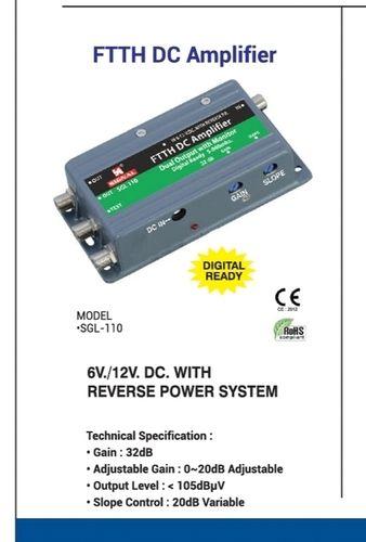 Multi Colored Light Weighted Sgl-110 Ftth Dc Amplifier, 6/12V Dc With Reverse Power System Voltage: 6-12 Volt (V)