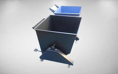 Black Mild Steel Chip Trolley With Rust Proof For Industrial Use