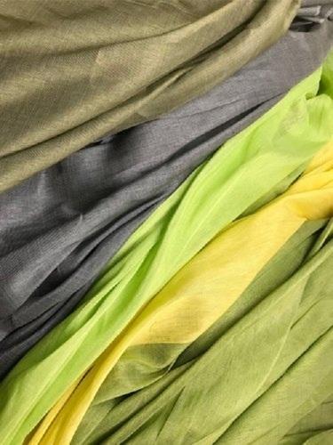 Multicolor Breathable And Washable Plain Silk Linen Blend Fabric 