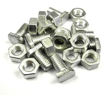 Sliver Lightweight Polished Finish Corrosion Resistant Aluminium Nut Bolts For Construction Use