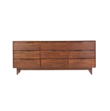 Canvas Rectangular Polish Finished Termite Resistant Solid Wood Bassett Veneer Buffet