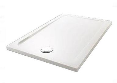 Silver 1000 X 1000 Mm Rectangular Acrylic Glossy Freestanding Shower Tray