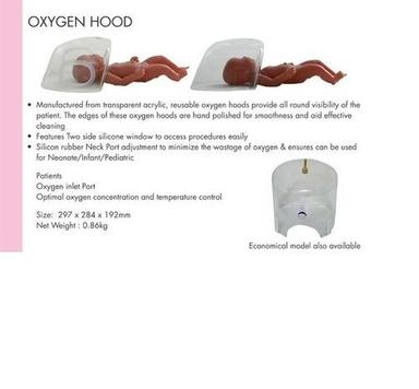 White Infant Round Oxygen Hood (Medium/Small)