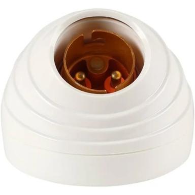 White 4.2X6 Inches 220 Voltage Round Modern Style Plastic Bulb Holder