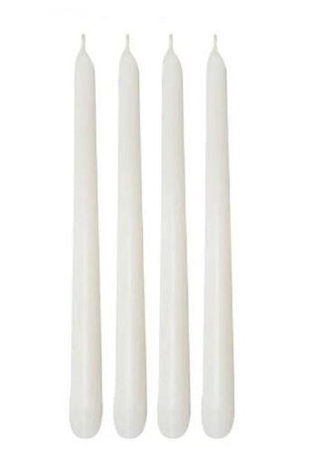 Plain White 7 Inch Non Sticky Paraffin Wax Taper Candle Use: Wedding