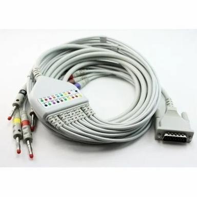 Green 4 Feet 10 Lead Ecg Cable For Hospital