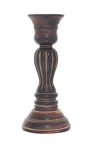 Wood 18 Inches Wooden Candle Stand With Matt Finish