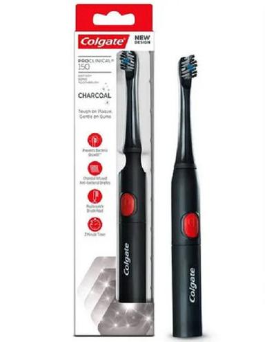 Black Fiber Soft Bristle Battery Operated Colgate Toothbrush