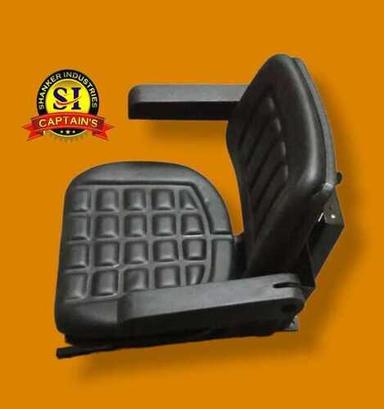 Blue Foam Cushion Black Leather Steel Frame Adjustable Tractors Seat