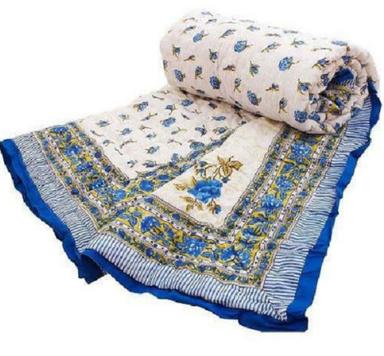 6 X 7 Feet Skin Friendly Printed Cotton Non-Woven Full Size Jaipuri Quilts  Thread Count: 400