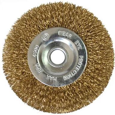 Golden Easy To Carry Cylindrical Brass Circular Wire Brush For Surface Finish Cleaning Polishing 