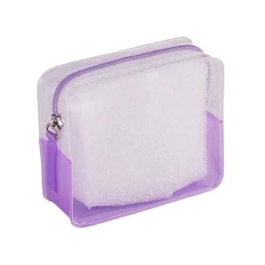 Purple 20X5 Inches Reusable Rectangular Pvc Zipper Bag For Apparels Packaging