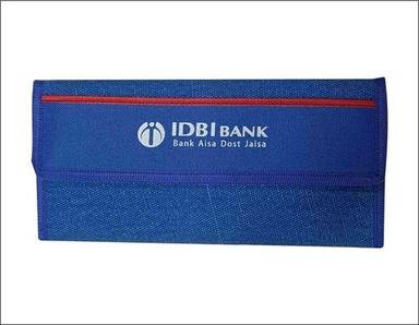 Multiple Logo Printed Promotional Bank Cheque Book Holder Pouch