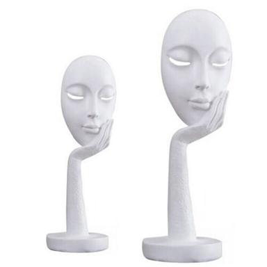 Modern Plain White The Thinker White Lady Statue For Home Decoration