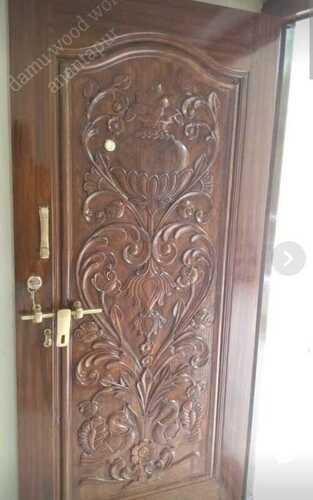Rectangular Shape Wooden Designer Door For Home And Hotel Use