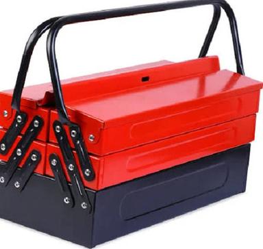 Long Lasting And Durable Red Black Heavy Duty Tool Box Dimensions: 17X6X7 Inch (In)