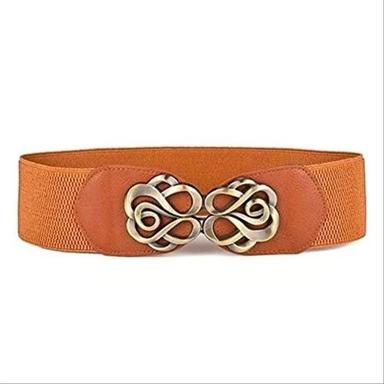 Steel 45 Inch Modern Stretchable Metal Braided Leather Belt For Ladies 