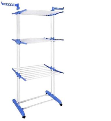 Machine Made 75X64X170 Cm Corrosion Resistant Foldable Stainless Steel Clothing Rack