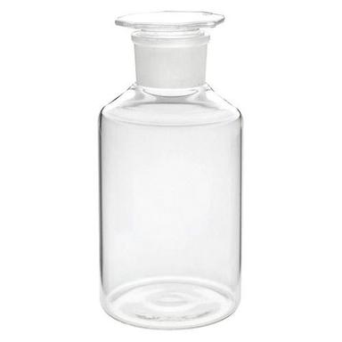 White 7 Inch Round Glass Bod Bottle For Chemical Laboratory Use 