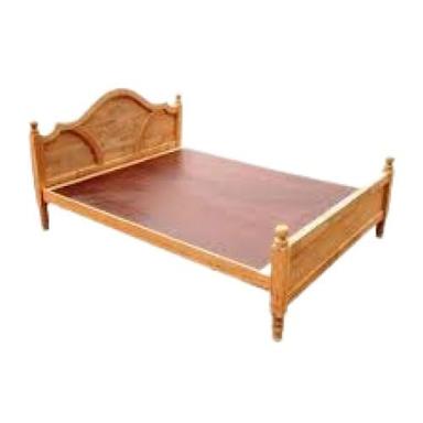 Machine Made Brown 6.5 X 5 Feet Polished Teak Solid Wooden Cots