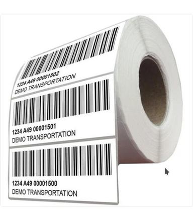 Adhesive White Paper Barcode Sticker