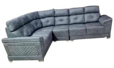 6 Seater Grey Color Leather Sofa