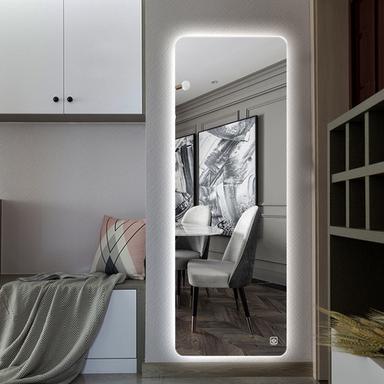 Rectangular Shape Wooden Mirror For Bedroom Use