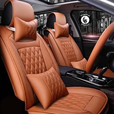 Brown Color Pu Genuine Leather Car Seat Cover For All Cars