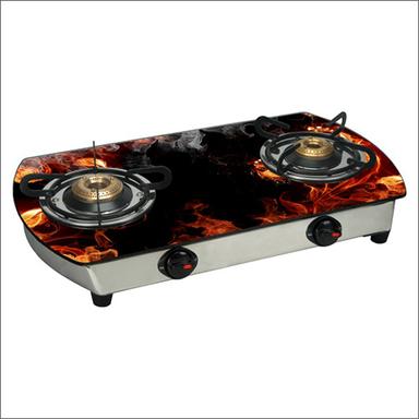 Gray Long Lasting Portable Durable Gas Stove With Two Burner