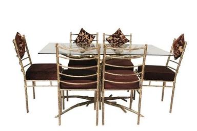 Dining Table Without Glass With Six Chairs