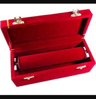 Rectangular Red Wood Jewelry Box
