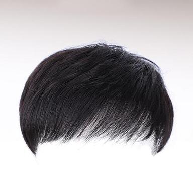 Daily Usable Natural Black Shiny Silky Short Human Hair Wigs for Mens