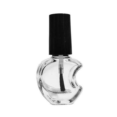 Solid Structure Round Shape Plain Transparent Glass Empty Nail Bottles with Screw Cap