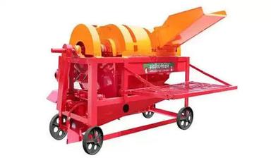 Red And Orange Double Wheel Bumper Model Wheat Thresher