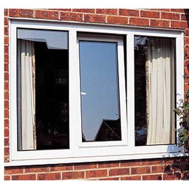 White Color Plain Pattern Upvc Window For Home And Hotel