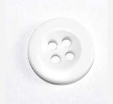 Round White Polyester Buttons