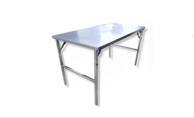 Rectangular steel dining table