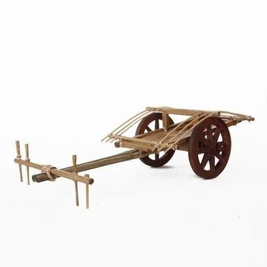 Polished Wooden Bullock Cart for Home Decoration