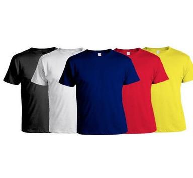 Half Sleeve Plain Mens Hosiery T Shirts Size XL XXL
