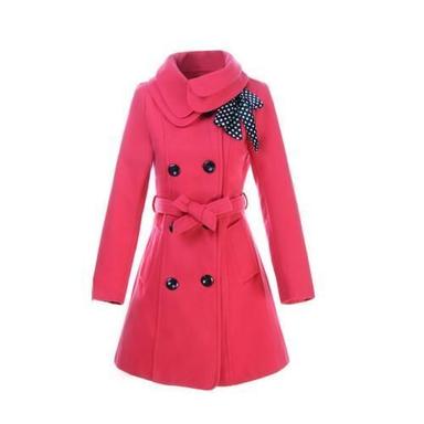 Daily Wear Regular Fit Full Sleeves Plain Extremely Warm Ladies Winter Long Coat