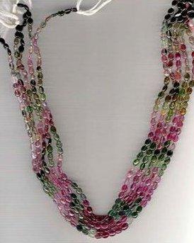 Vary Multicolor Polished Tourmaline Beads