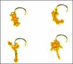 Ladies Gold Plain Nose Pins