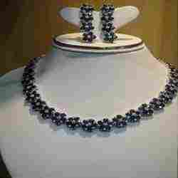 Diamond And Sapphire Necklace