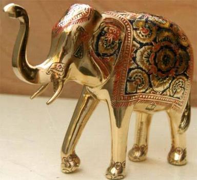 Crafted Brass Elephants