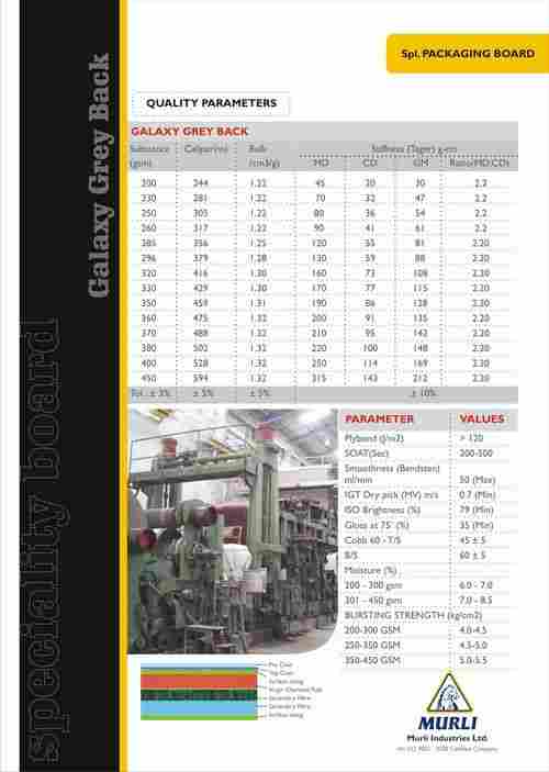 Galaxy Grey Back- Duplex Board