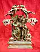 Radha Krishna Brass Sculpture