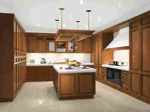 Solid Wood Kitchen Cabinet (LUBA007)