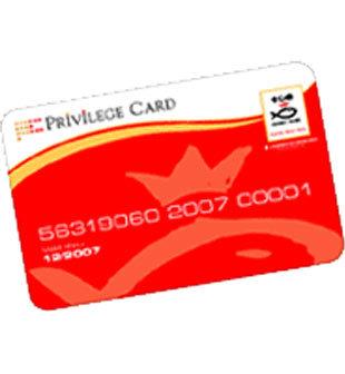 Multicolor Privilege Cards