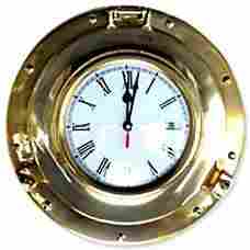 Brass Porthole Clock For Home Decor